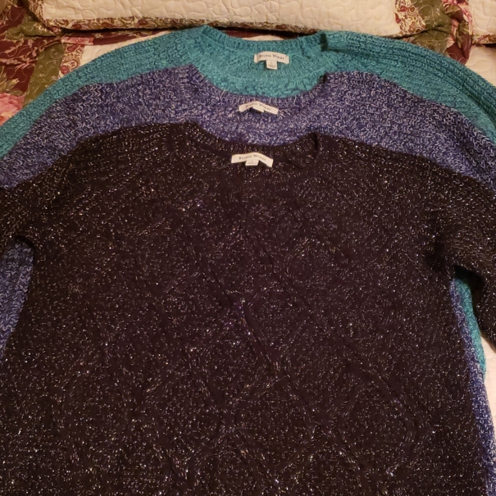 Lot of 3 Studio Works Sweaters